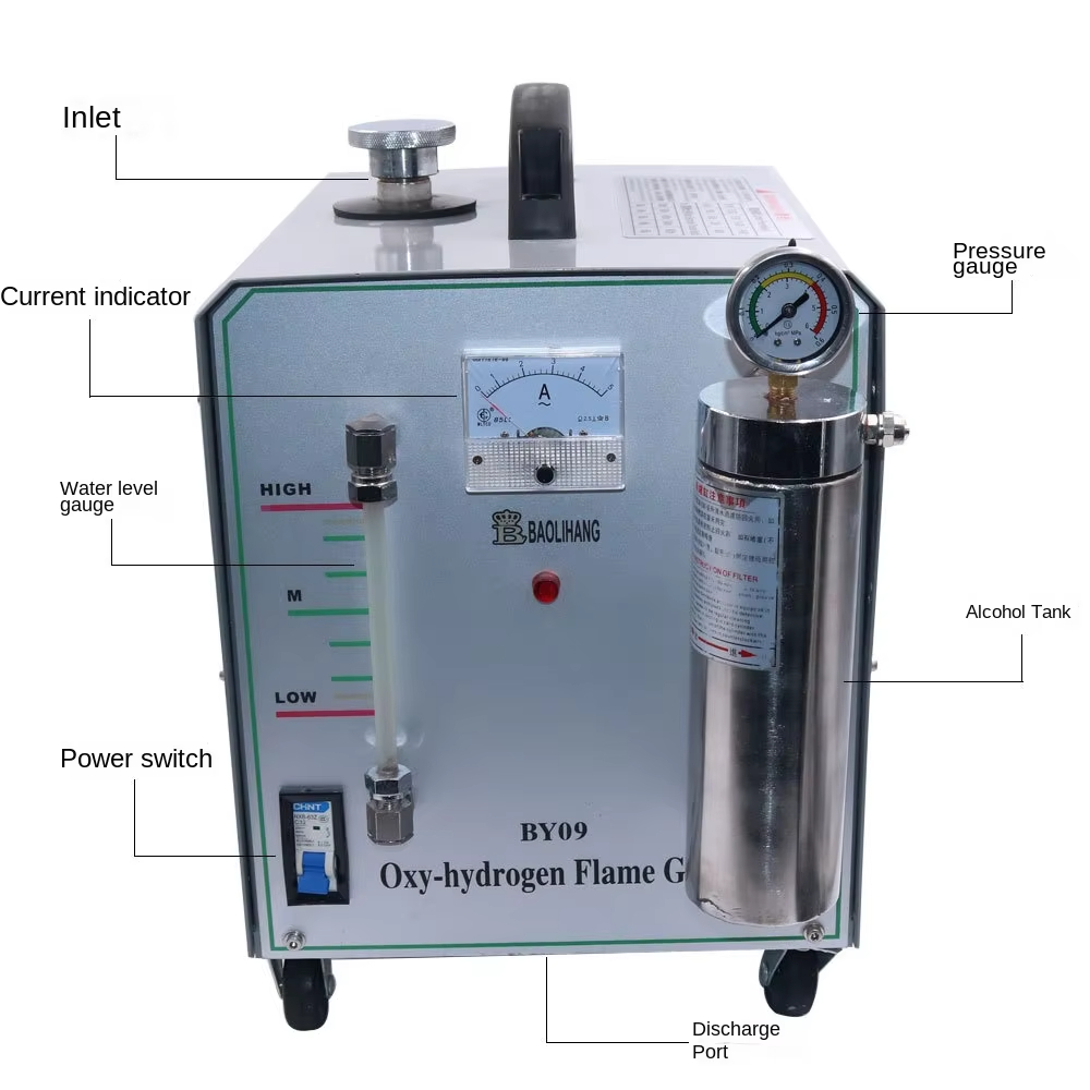 BY09 400W Oxygen Flame Polishing Machine Melting Jewelry Machine Platinum Welder 